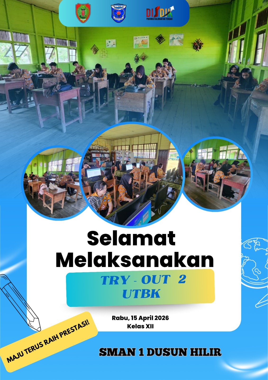 Asah Senjata Menuju PTN Impian! SMAN 1 Dusun Hilir Sukses Gelar Tryout UTBK-SNBT