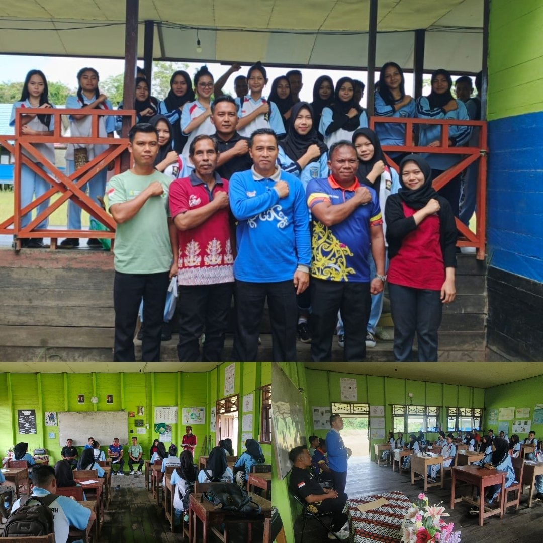 Gencarkan Pencegahan, SMAN 1 Dusun Hilir Ikuti Sosialisasi dan Penempelan Himbauan Waspada Demam Chikungunya