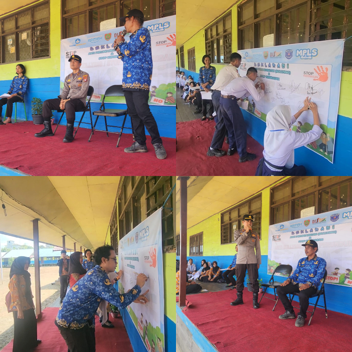 SMAN 1 Dusun Hilir Gandeng Polsek Dusun Hilir, Deklarasikan Gerakan Anti-Perundungan dan Stop Kekerasan