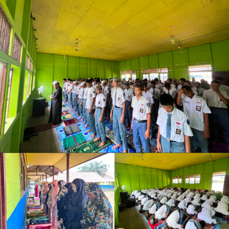 SMAN 1 DUSUN HILIR GELAR SHALAT ISTISQA DAN DOA BERSAMA